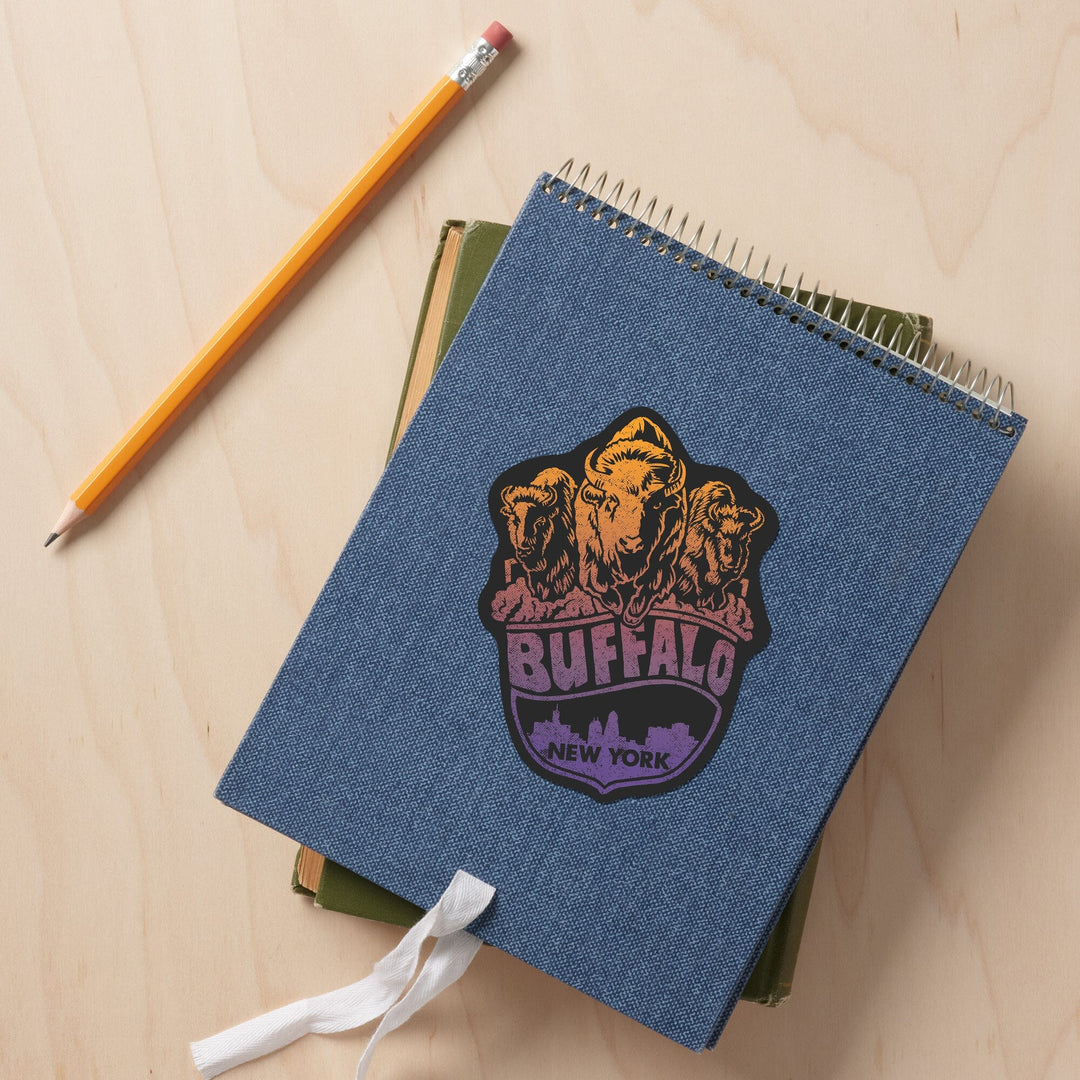 Buffalo, New York, Contour, Vinyl Sticker - Lantern Press