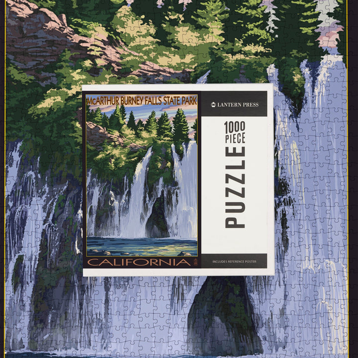 Burney Falls, California Scene, Jigsaw Puzzle Puzzle Lantern Press