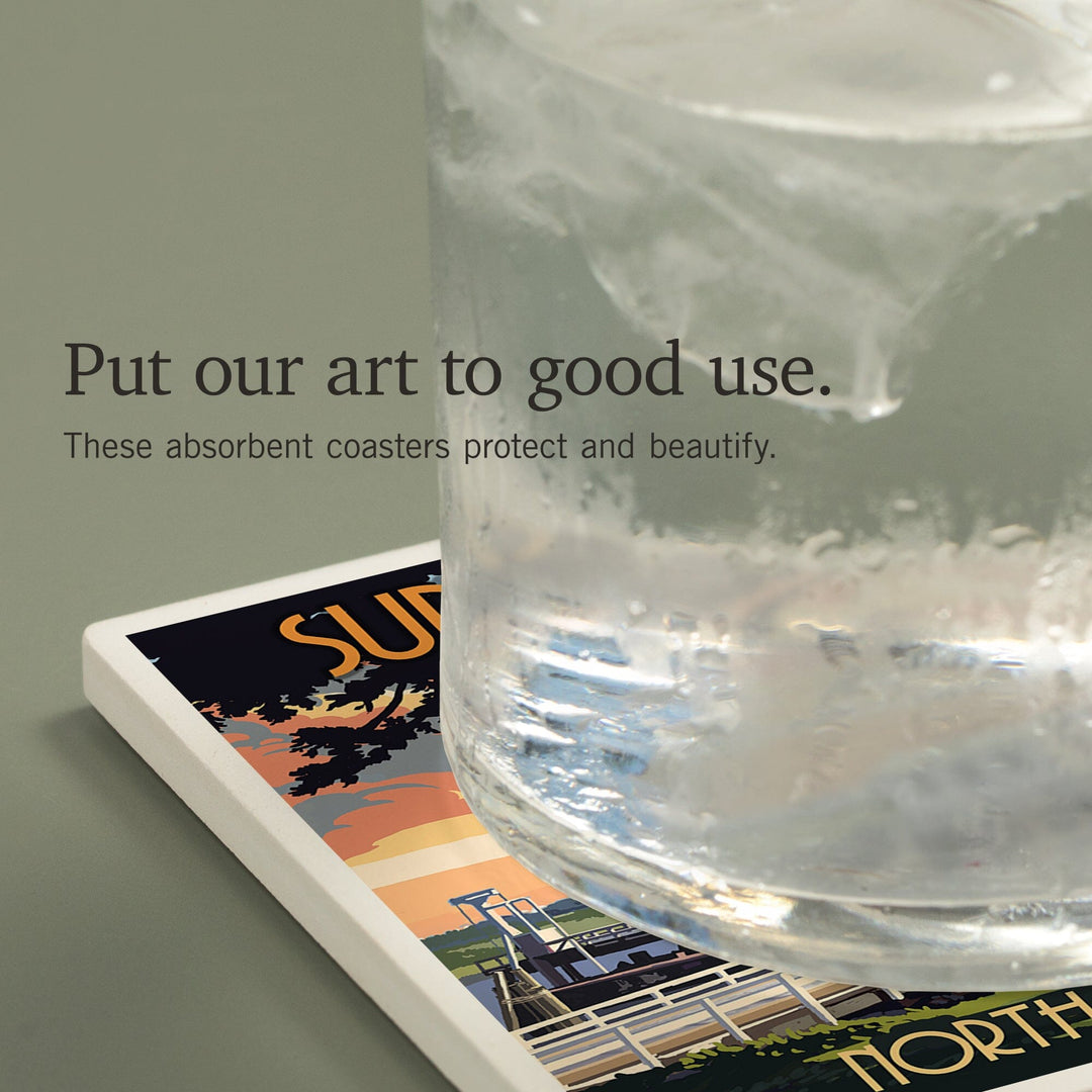 Calabash, North Carolina, Sunset Beach, Swinging Bridge, Coasters Coasters Lantern Press