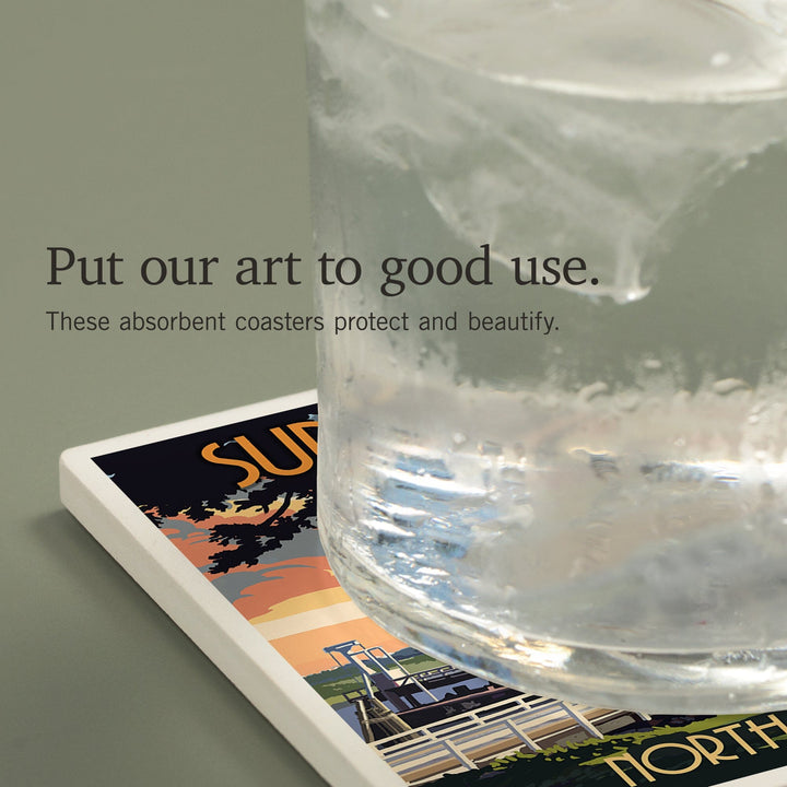 Calabash, North Carolina, Sunset Beach, Swinging Bridge, Coasters Coasters Lantern Press