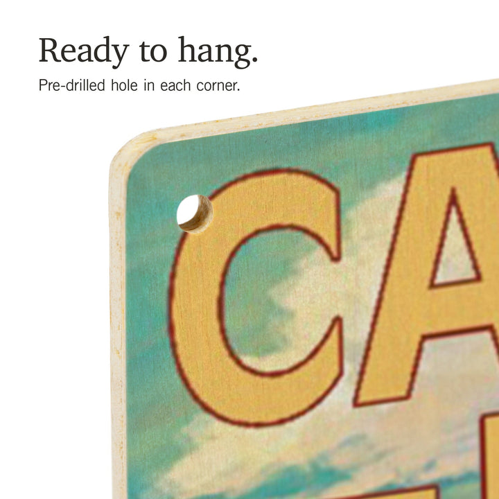 California Highway One, Camper Van, Lantern Press Artwork, Wood Signs and Postcards - Lantern Press