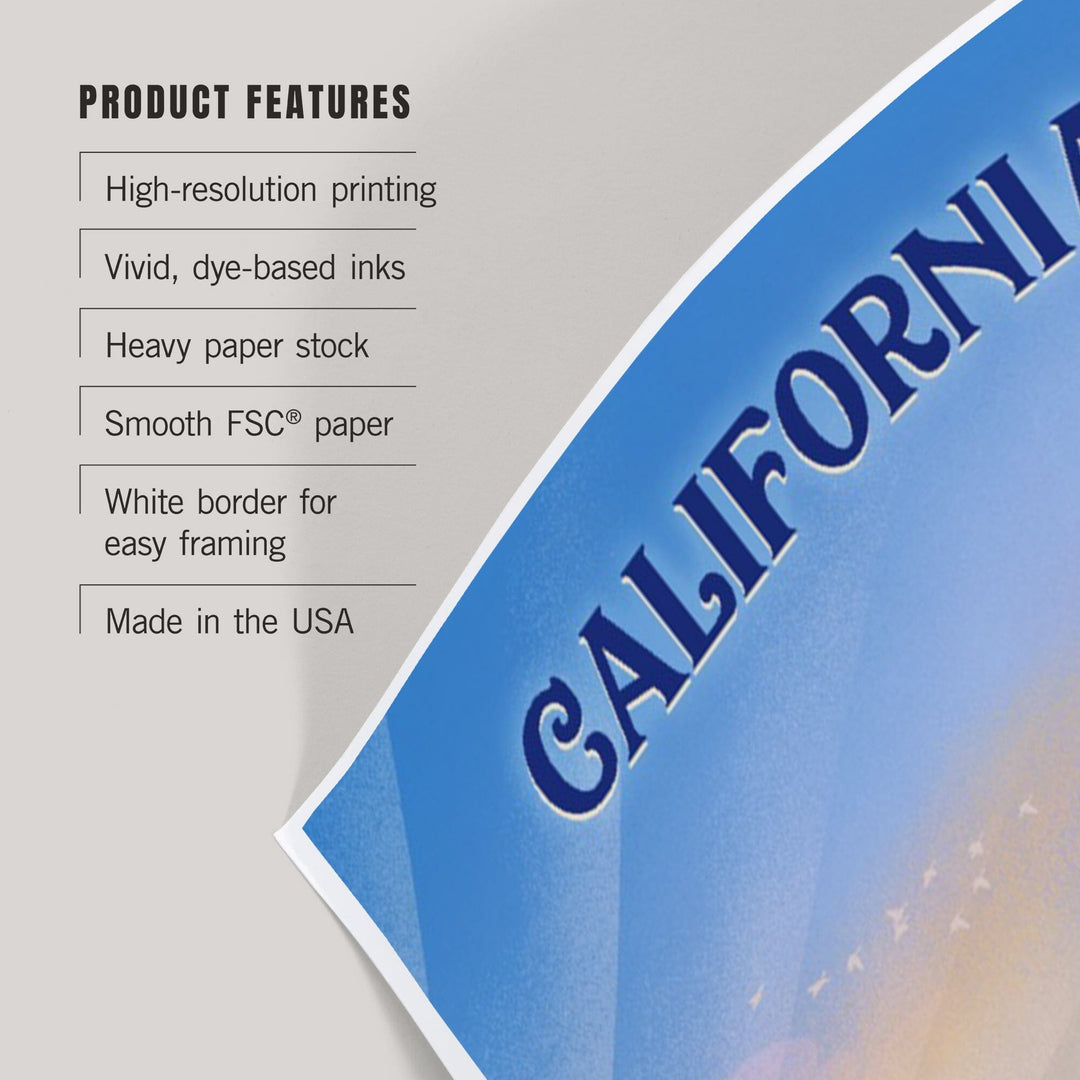 California, Lithograph, Bear Family in Field, Art & Giclee Prints Art Lantern Press