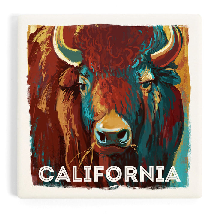 California, Vivid, Bison, Coasters Coasters Lantern Press Coaster