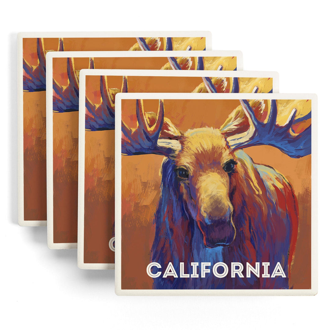 California, Vivid, Moose, Coasters Coasters Lantern Press