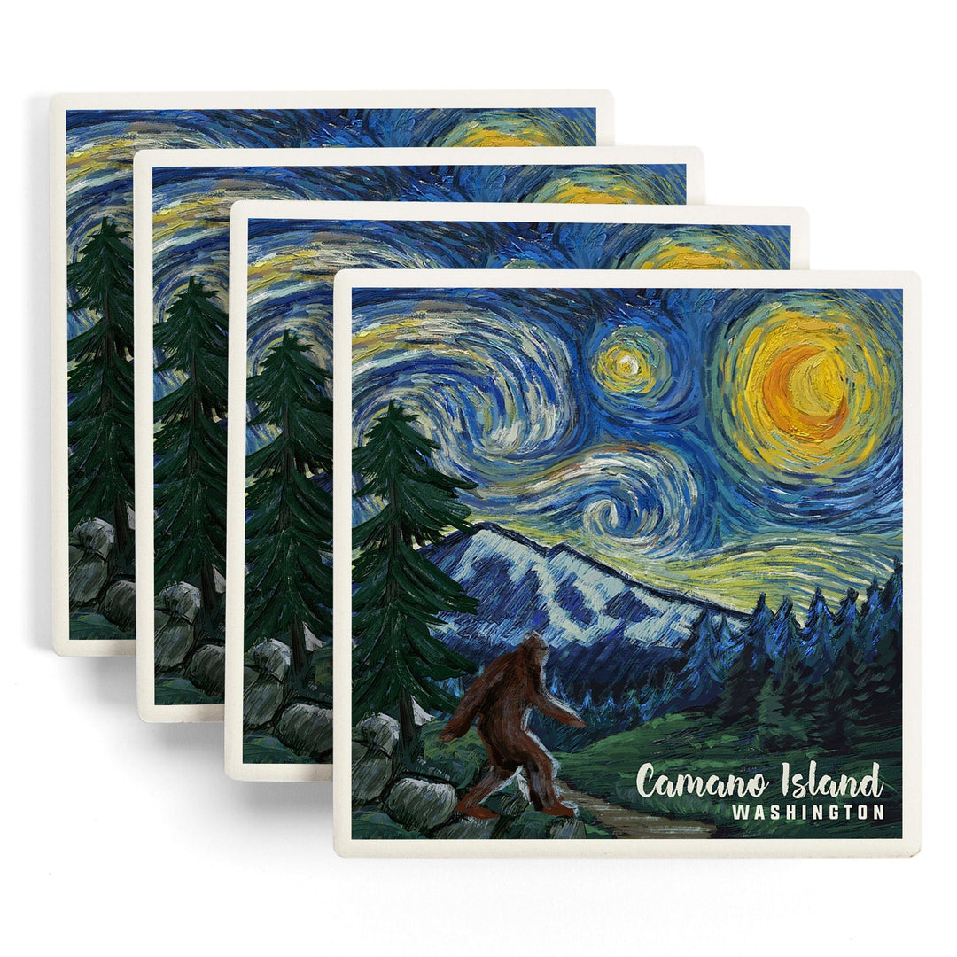 Camano Island, Washington, Bigfoot Country, Coasters Coasters Lantern Press
