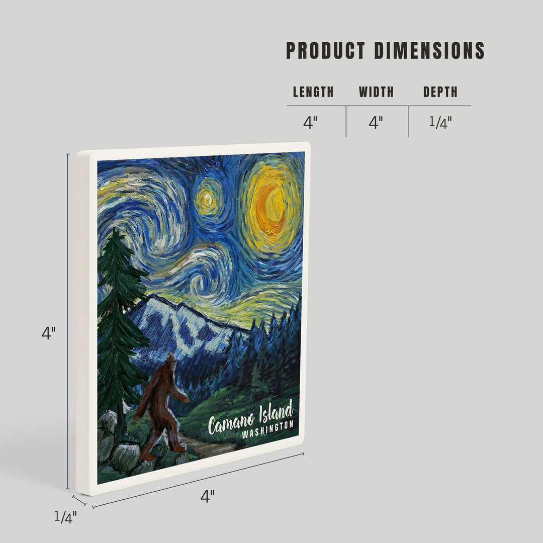 Camano Island, Washington, Bigfoot Country, Coasters Coasters Lantern Press