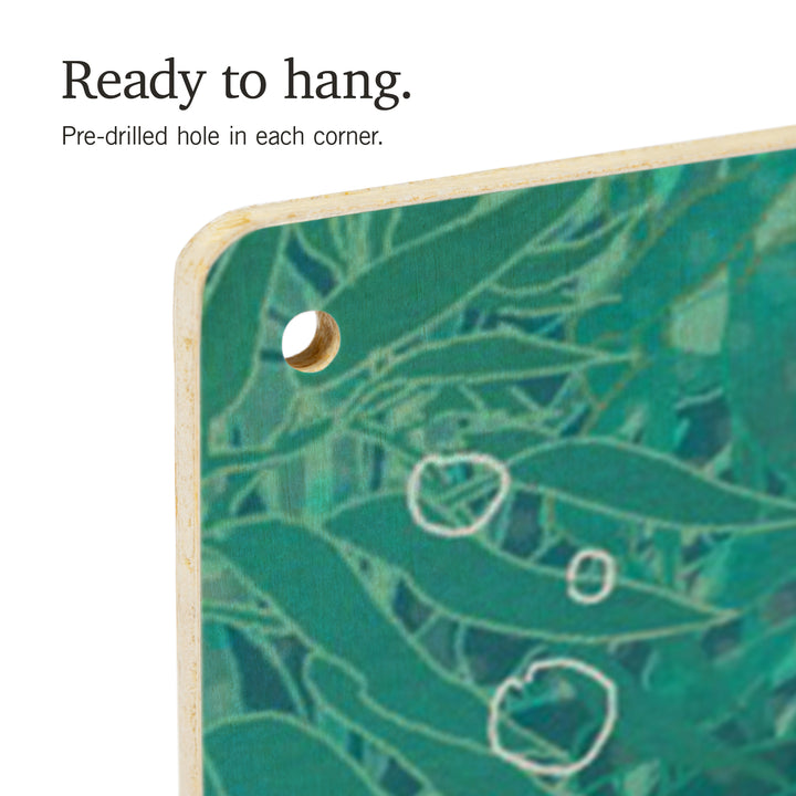 Camano Island, Washington, Fluid Linework, Octopus, Wood Signs and Postcards Wood Lantern Press