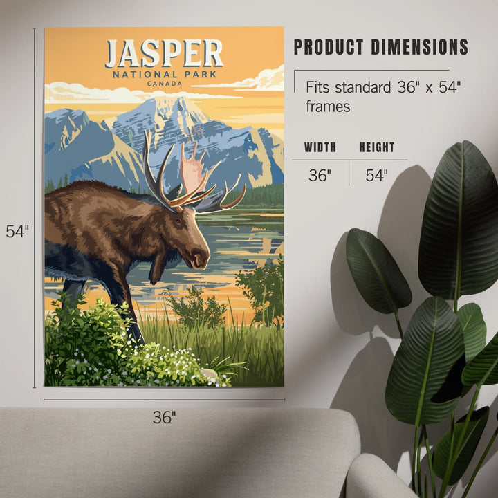 Canada, Jasper National Park, Moose, Painterly, Art & Giclee Prints Art Lantern Press
