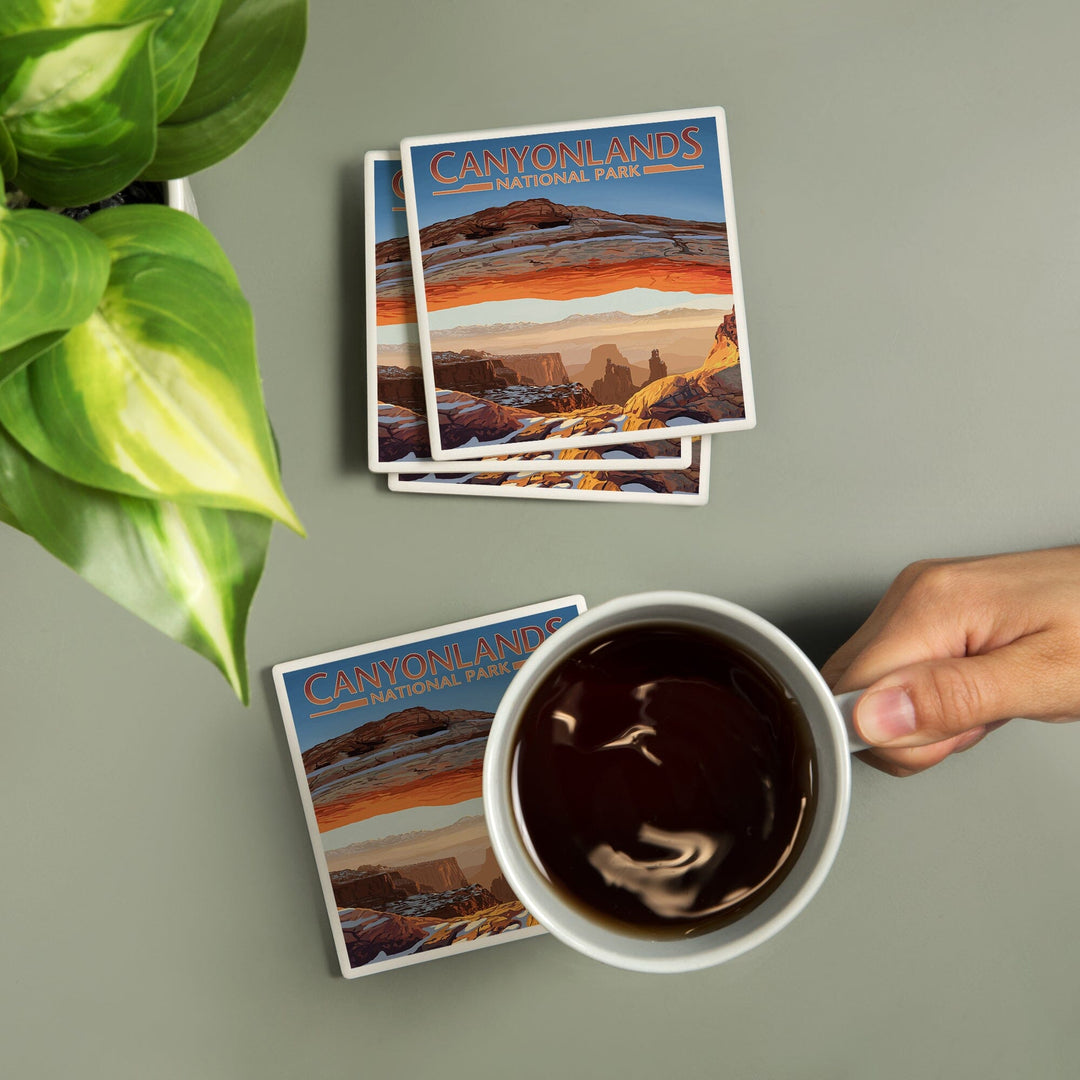 Canyonlands National Park, Utah, Arch, Painterly Series, Coasters Coasters Lantern Press