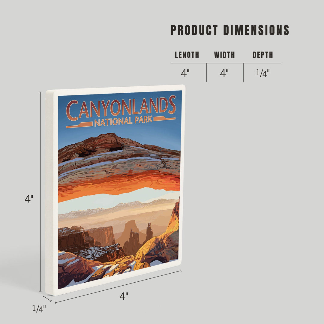 Canyonlands National Park, Utah, Arch, Painterly Series, Coasters Coasters Lantern Press