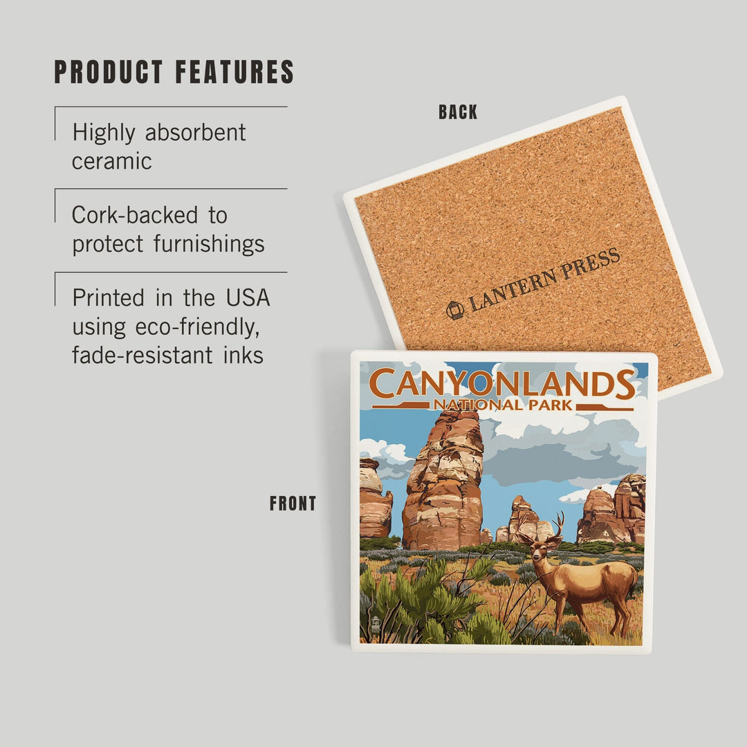 Canyonlands National Park, Utah, Chesler and Deer, Coasters Coasters Lantern Press
