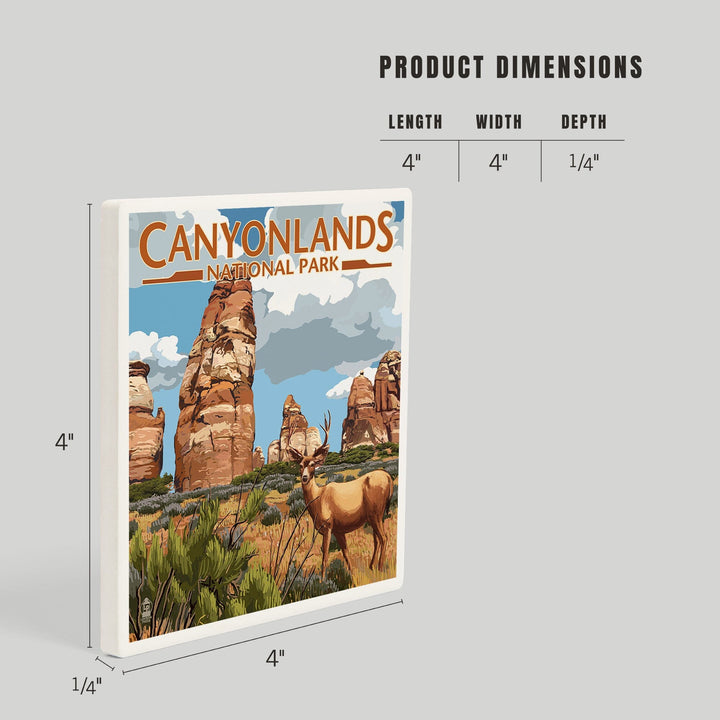 Canyonlands National Park, Utah, Chesler and Deer, Coasters Coasters Lantern Press
