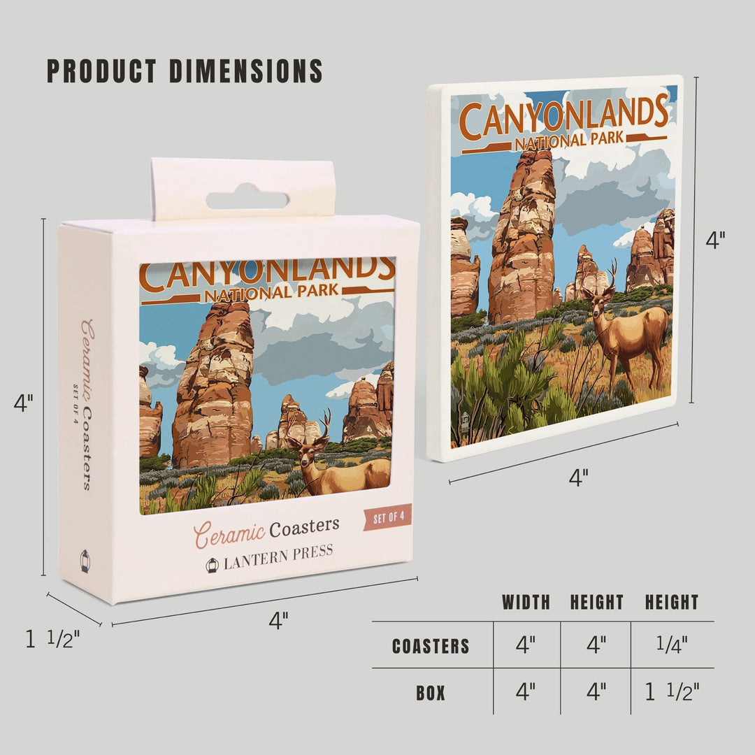 Canyonlands National Park, Utah, Chesler and Deer, Coasters Coasters Lantern Press