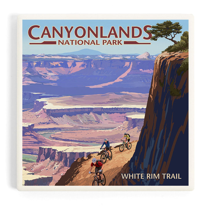 Canyonlands National Park, Utah, Conflunce and Bikers, Coasters Coasters Lantern Press Coaster