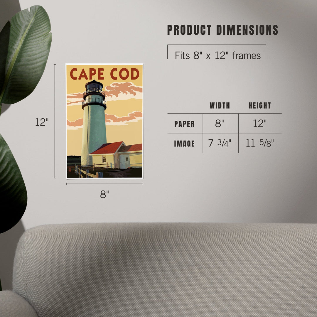 Cape Cod, Massachusetts, Lighthouse, Art & Giclee Prints - Lantern Press