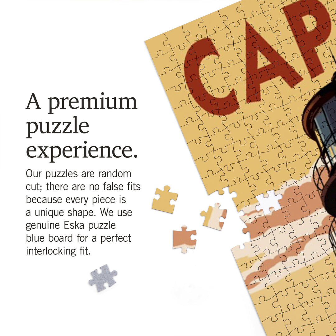 Cape Cod, Massachusetts, Lighthouse, Jigsaw Puzzle Puzzle Lantern Press