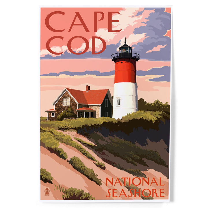 Cape Cod National Seashore, Massachusetts, Nauset Light and Sunset, Art & Giclee Prints - Lantern Press