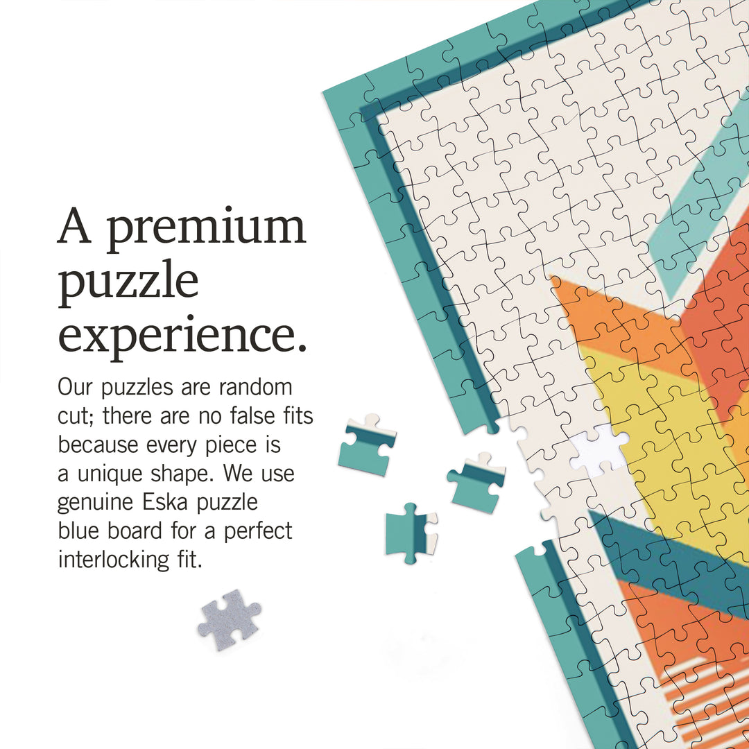 Cape May, New Jersey, Vector, Lighthouse, Jigsaw Puzzle Puzzle Lantern Press