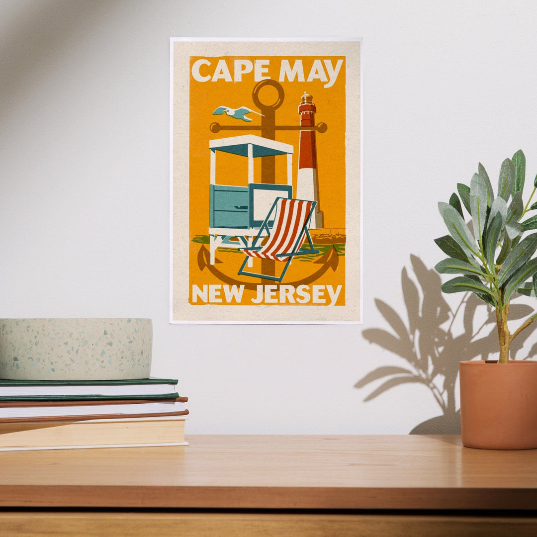 Cape May, New Jersey, Woodblock Series, Art & Giclee Prints - Lantern Press