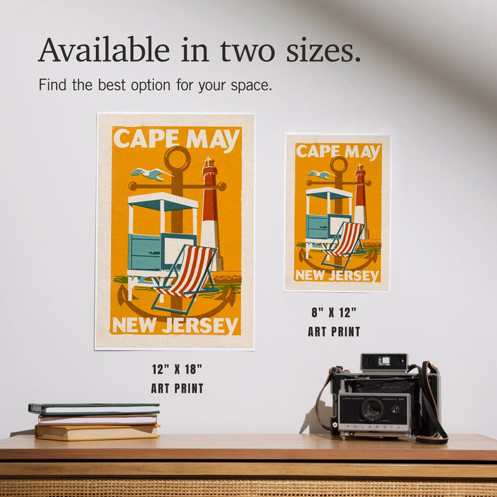 Cape May, New Jersey, Woodblock Series, Art & Giclee Prints - Lantern Press