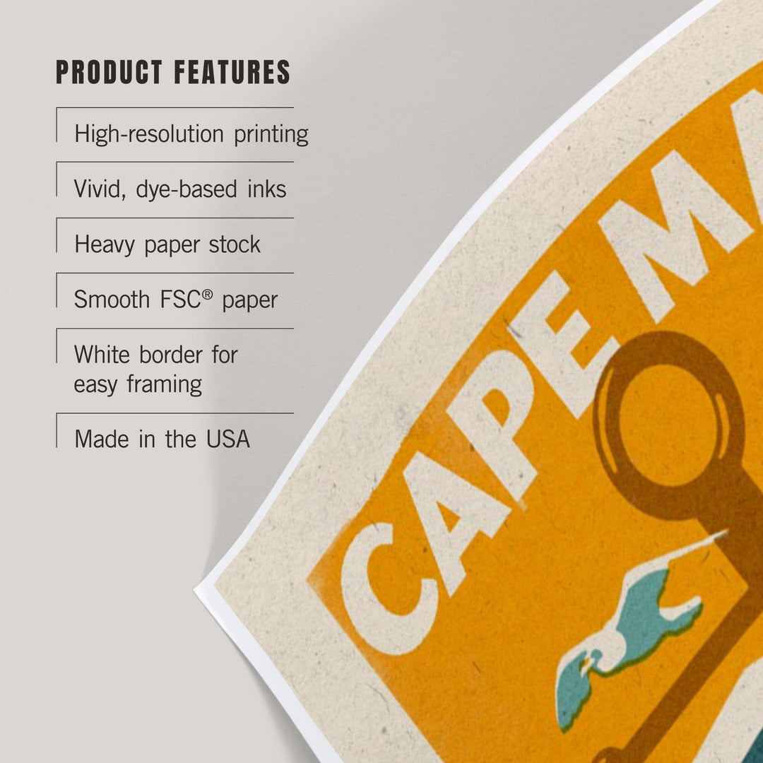 Cape May, New Jersey, Woodblock Series, Art & Giclee Prints - Lantern Press