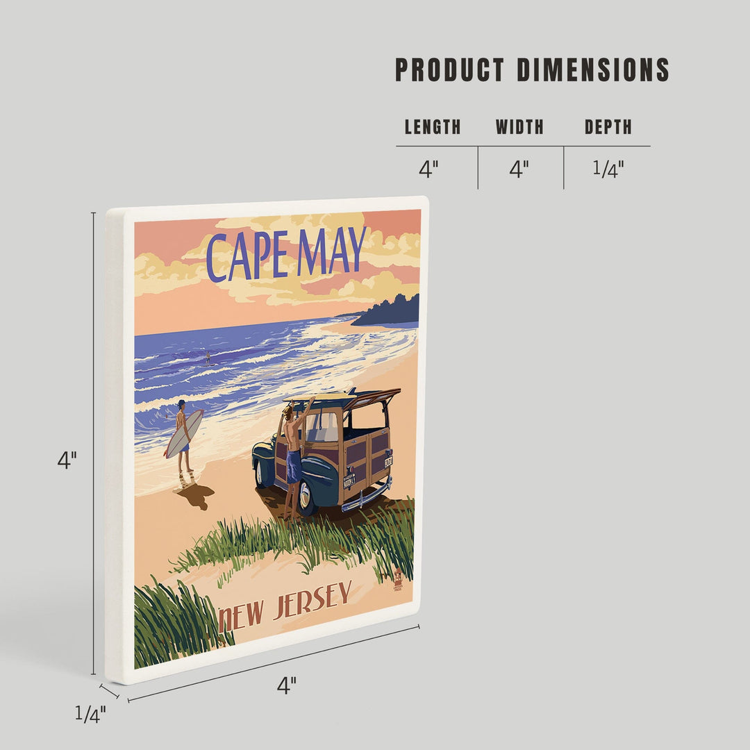 Cape May, New Jersey, Woody On The Beach, Coasters Coasters Lantern Press