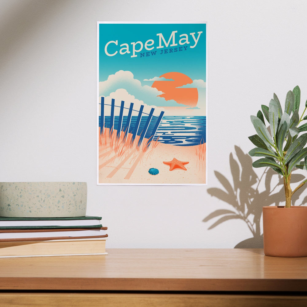 Cape May Point, New Jersey, Sun-faded Shoreline Collection, Glowing Shore, Beach Scene, Art & Giclee Prints - Lantern Press