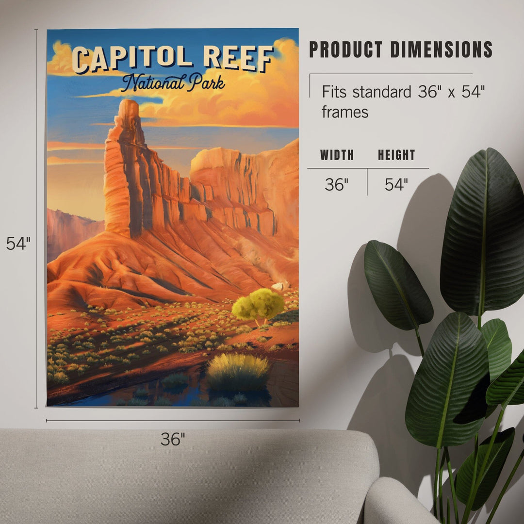 Capitol Reef National Park, Utah, Oil Painting, Art & Giclee Prints - Lantern Press