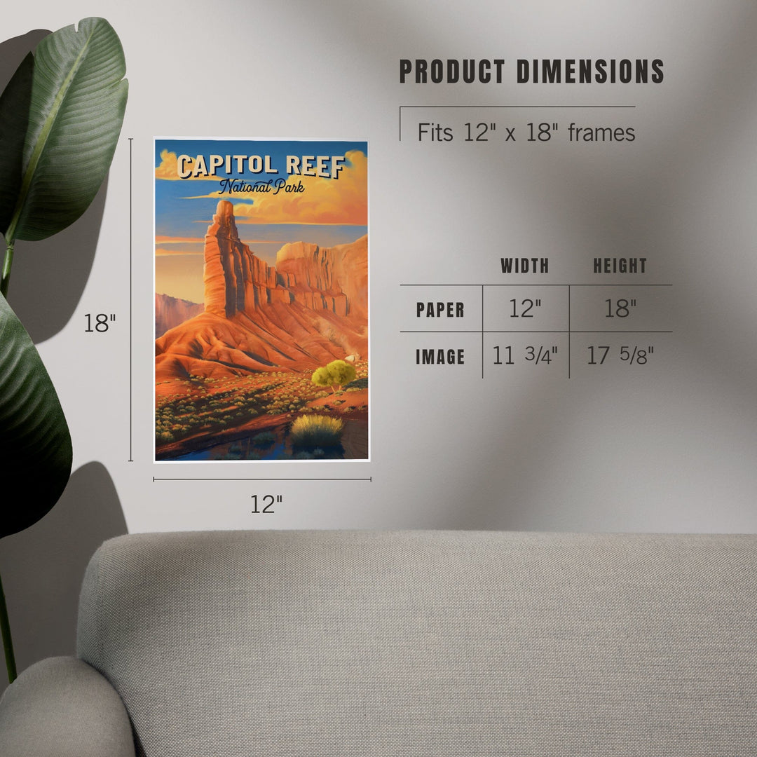 Capitol Reef National Park, Utah, Oil Painting, Art & Giclee Prints - Lantern Press