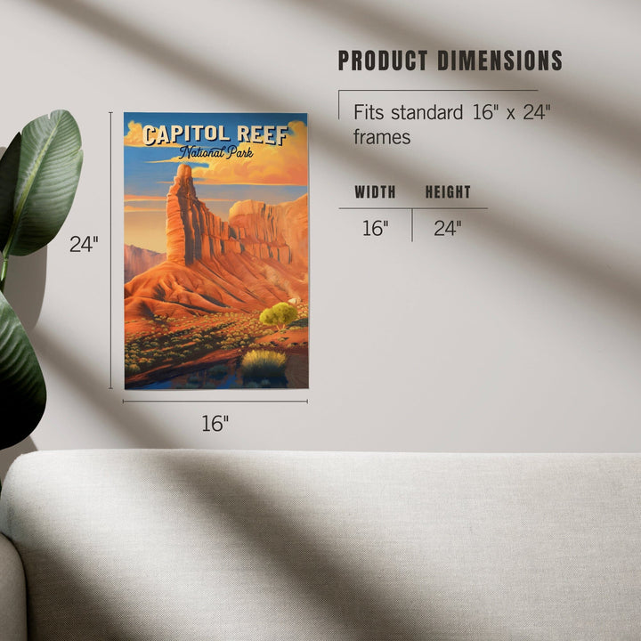 Capitol Reef National Park, Utah, Oil Painting, Art & Giclee Prints - Lantern Press