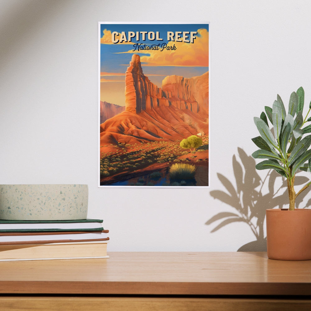 Capitol Reef National Park, Utah, Oil Painting, Art & Giclee Prints Art Lantern Press 