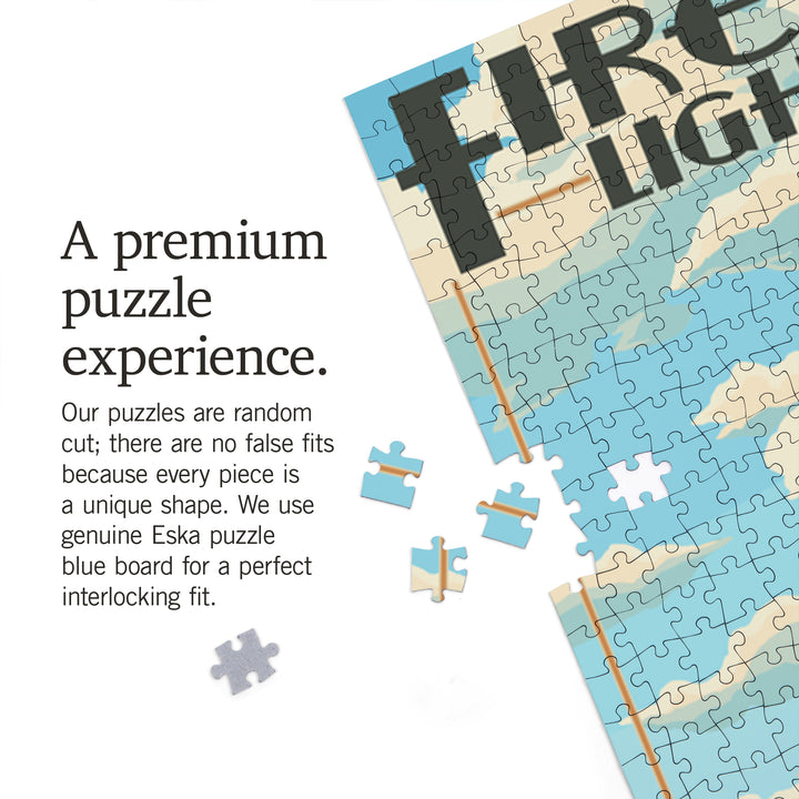 Captree Island, New York, Fire Island Lighthouses, Jigsaw Puzzle Puzzle Lantern Press