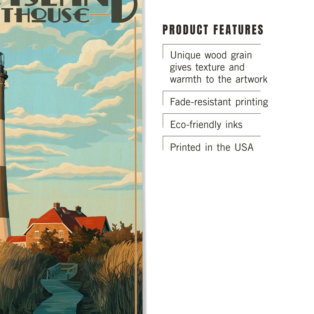 Captree Island, New York, Fire Island Lighthouses, Lantern Press Artwork, Wood Signs and Postcards - Lantern Press