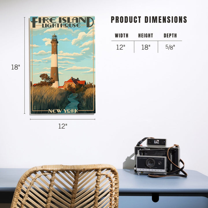 Captree Island, New York, Fire Island Lighthouses, Lantern Press Artwork, Wood Signs and Postcards - Lantern Press