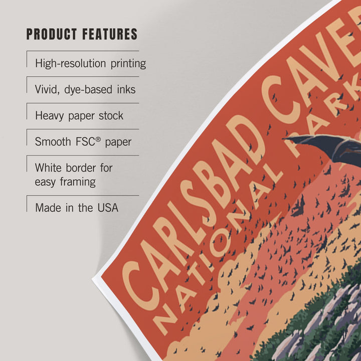 Carlsbad Caverns National Park, New Mexico, Natural Entrance, Painterly Series, Art & Giclee Prints - Lantern Press