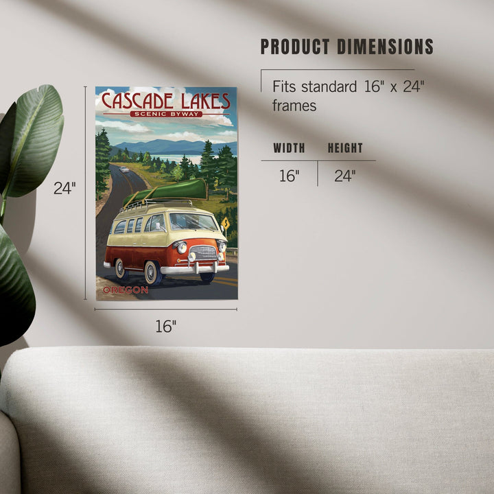 Cascade Lakes Scenic Byway, Oregon, Camper Van, Art & Giclee Prints - Lantern Press