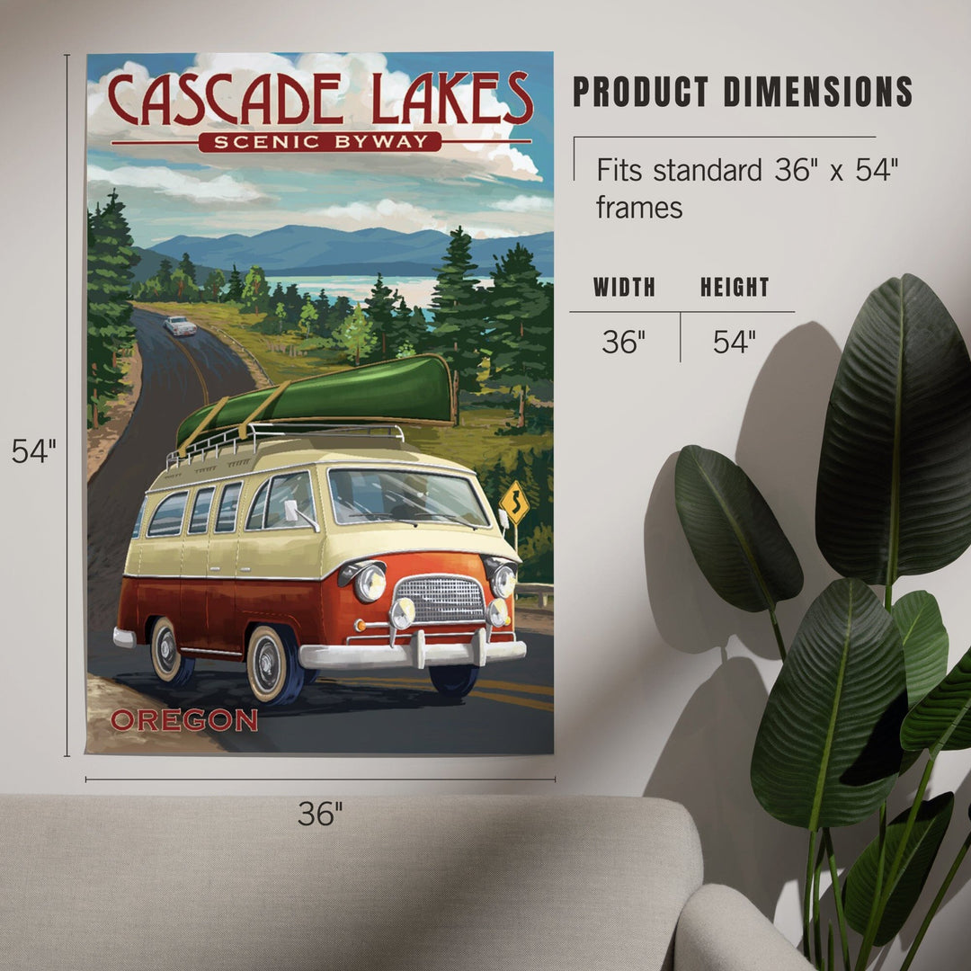 Cascade Lakes Scenic Byway, Oregon, Camper Van, Art & Giclee Prints - Lantern Press