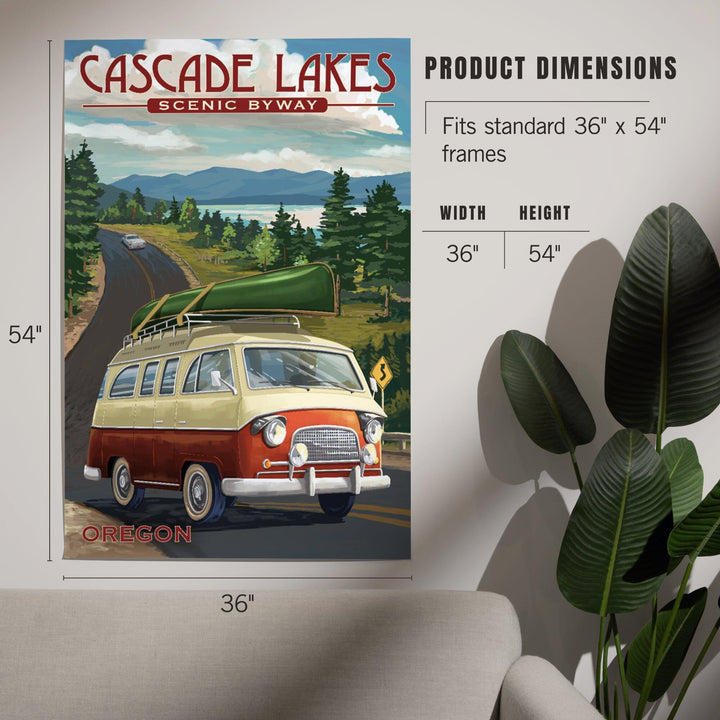 Cascade Lakes Scenic Byway, Oregon, Camper Van, Art & Giclee Prints - Lantern Press