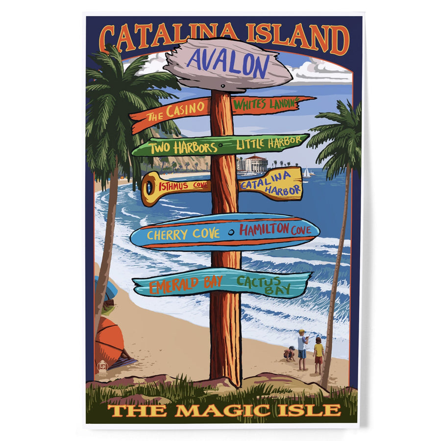 Catalina Island, California, Destination Sign, Art & Giclee Prints - Lantern Press