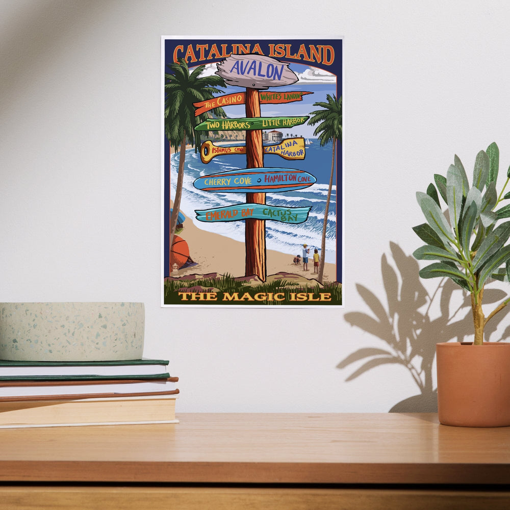 Catalina Island, California, Destination Sign, Art & Giclee Prints - Lantern Press