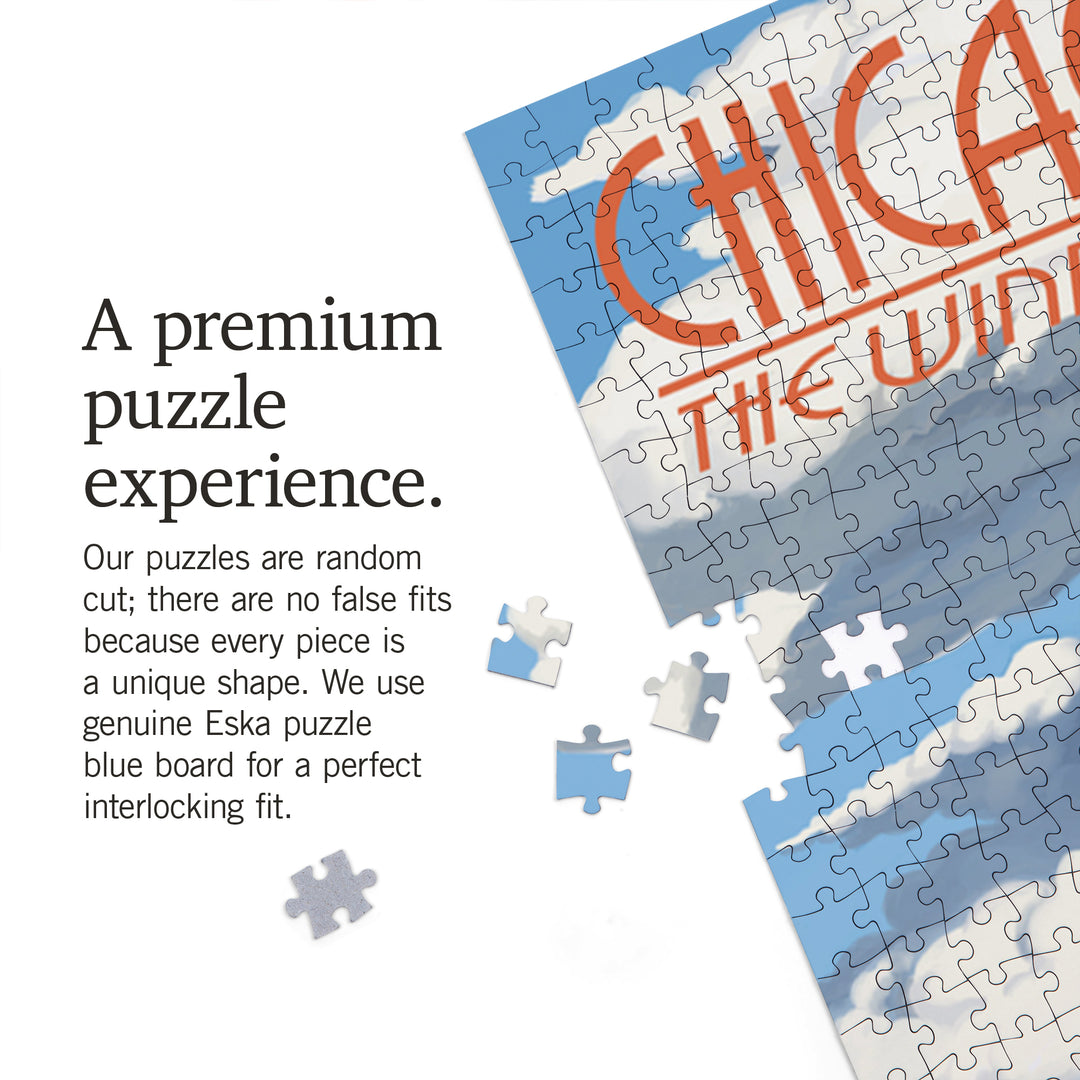 Chicago, Illinois, River View, Jigsaw Puzzle Puzzle Lantern Press