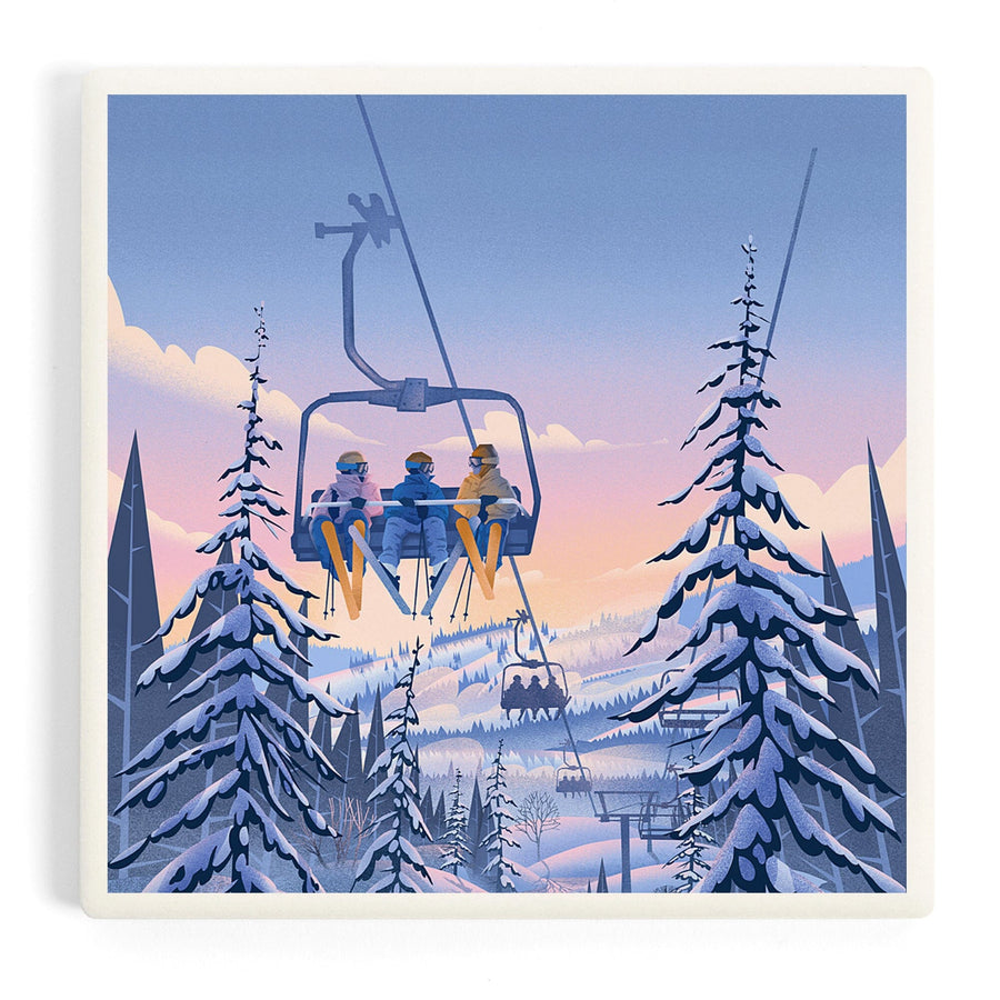 Chill on the Uphill Ski Lift, Coasters Coasters Lantern Press