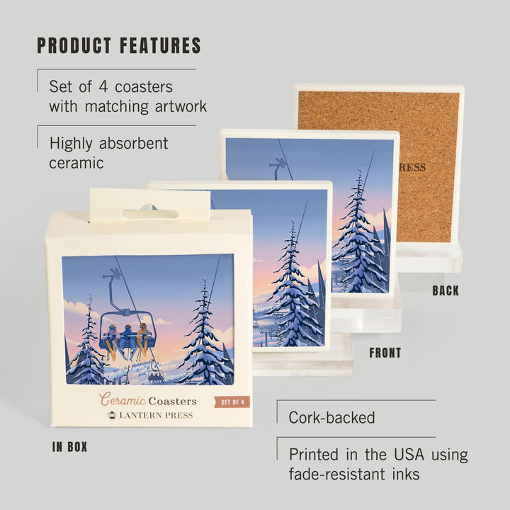 Chill on the Uphill Ski Lift, Coasters Coasters Lantern Press