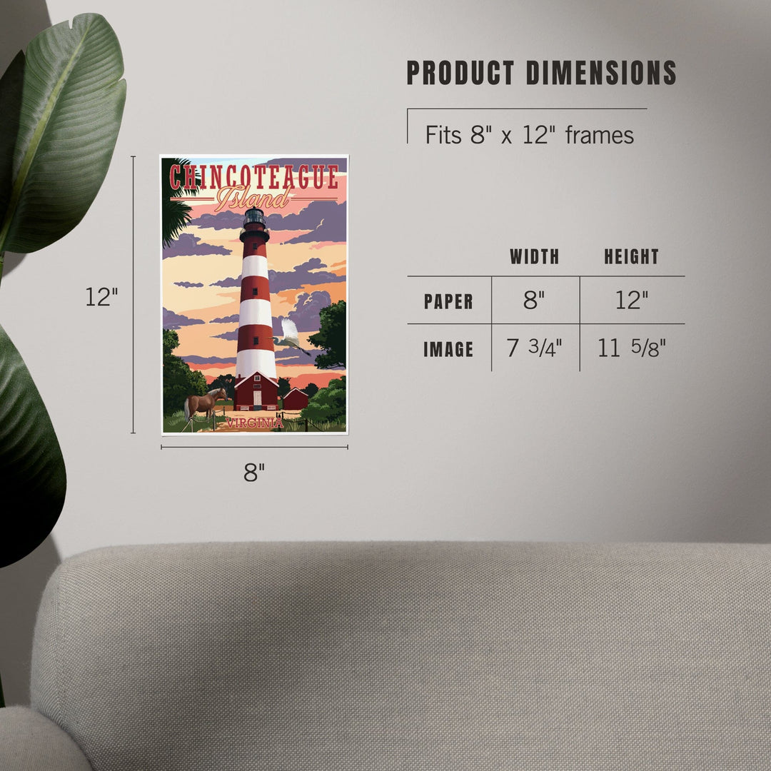 Chincoteague, Virginia, Lighthouse, Art & Giclee Prints - Lantern Press