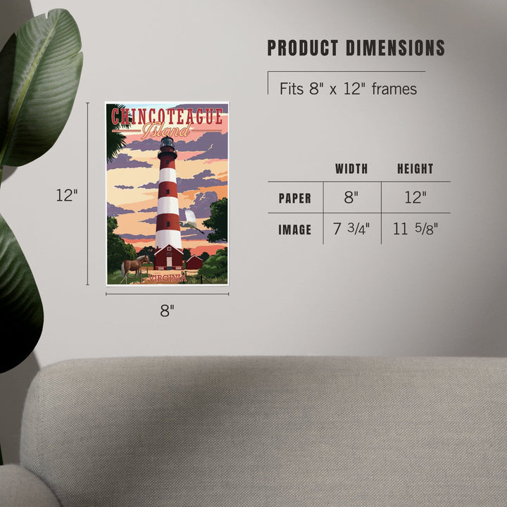 Chincoteague, Virginia, Lighthouse, Art & Giclee Prints - Lantern Press