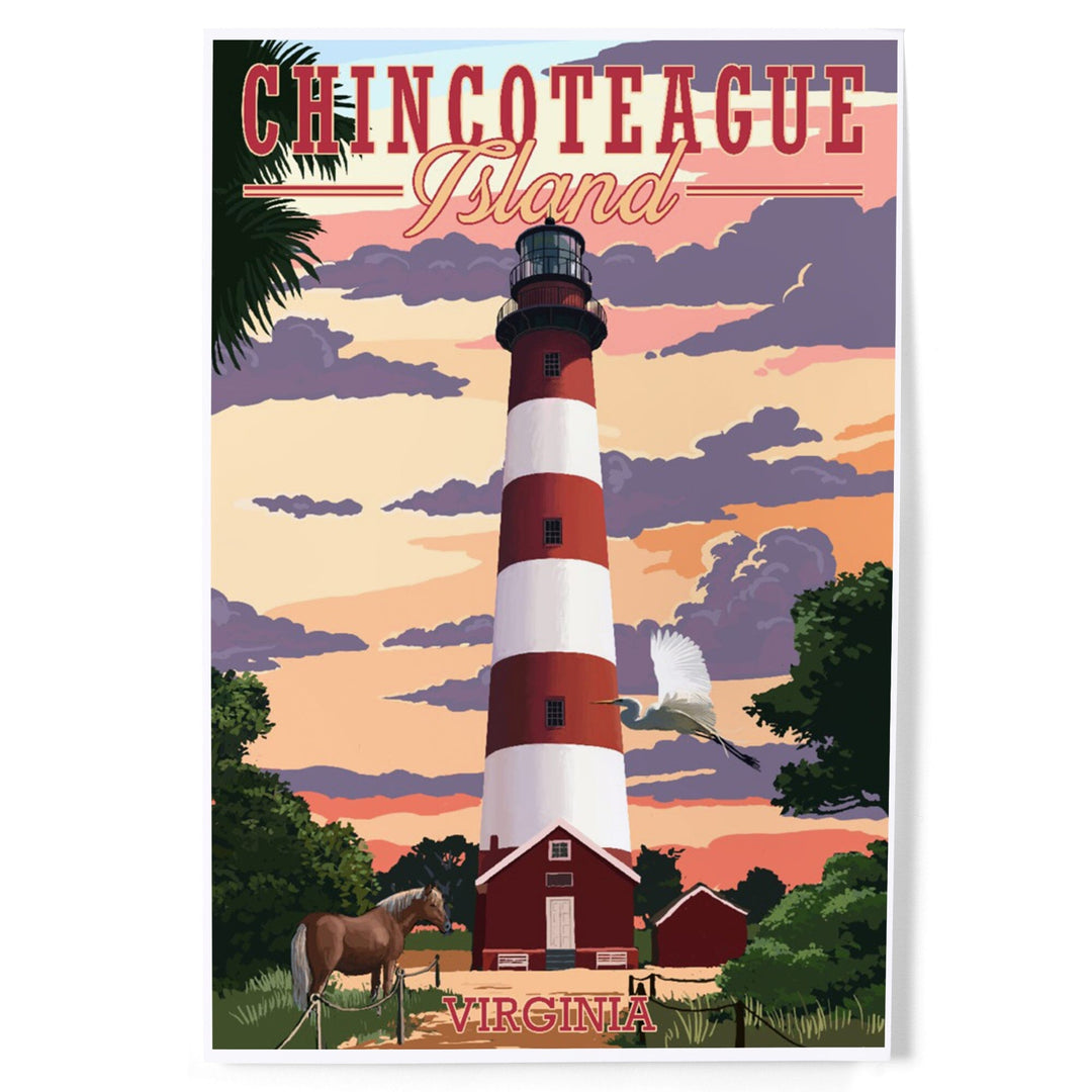 Chincoteague, Virginia, Lighthouse, Art & Giclee Prints - Lantern Press