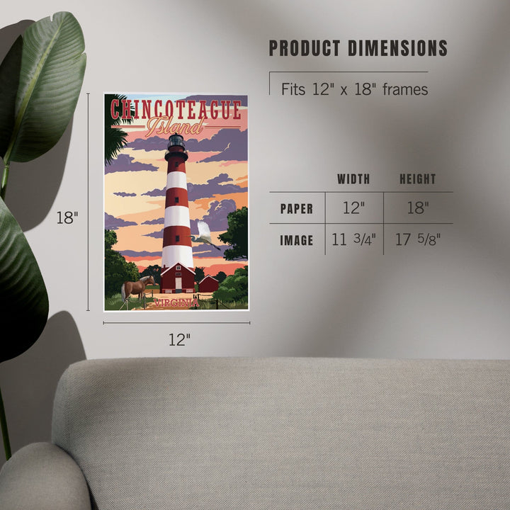 Chincoteague, Virginia, Lighthouse, Art & Giclee Prints - Lantern Press
