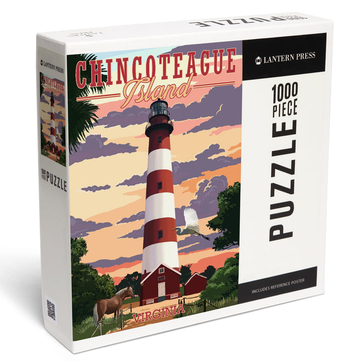 Chincoteague, Virginia, Lighthouse, Jigsaw Puzzle Puzzle Lantern Press