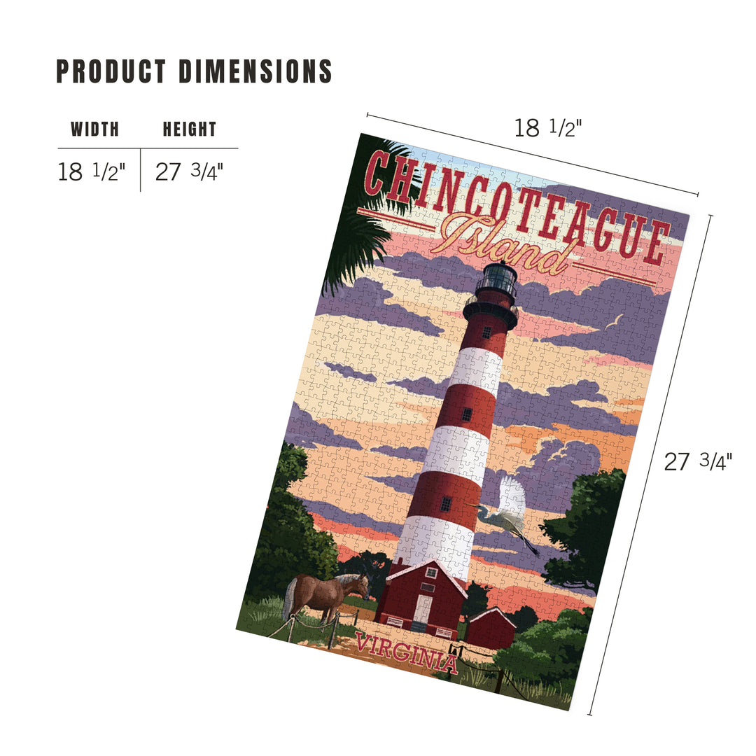 Chincoteague, Virginia, Lighthouse, Jigsaw Puzzle Puzzle Lantern Press