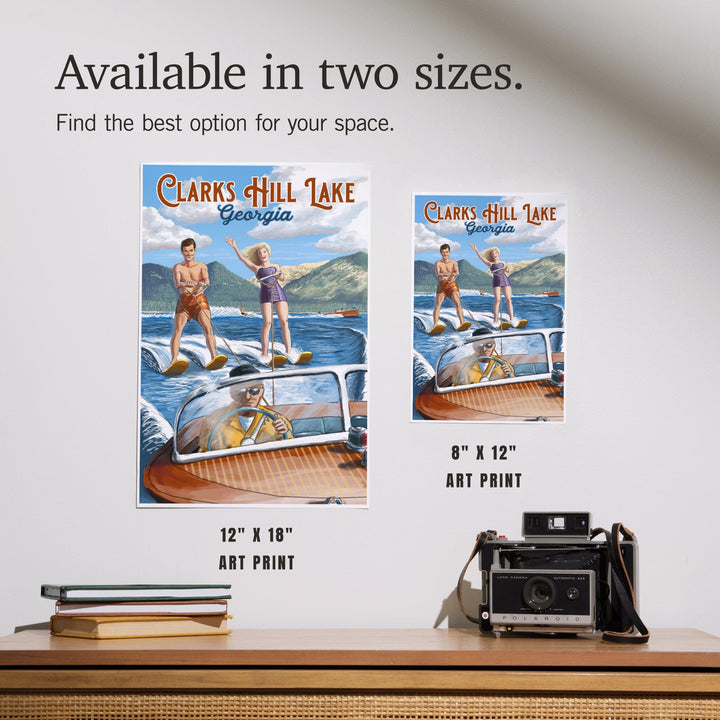 Clarks Hill Lake, Georgia, Water Skiing Scene, Art & Giclee Prints - Lantern Press
